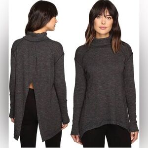 We The Free Free People Split Back Turtleneck Top